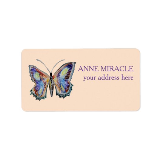 Verzendlabels voor Butterfly waterverf Etiket (Voorkant)