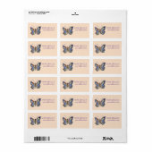 Verzendlabels voor Butterfly waterverf Etiket (Full Sheet)