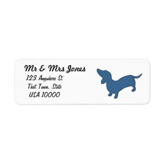 Verzendlabels voor Dachshund Etiket