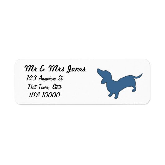 Verzendlabels voor Dachshund Etiket (Voorkant)