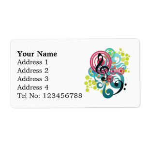 Verzendlabels voor Music Swirl (L) Etiket