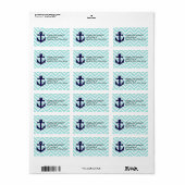 Verzendlabels voor nautisch anker en chevron etiket (Full Sheet)