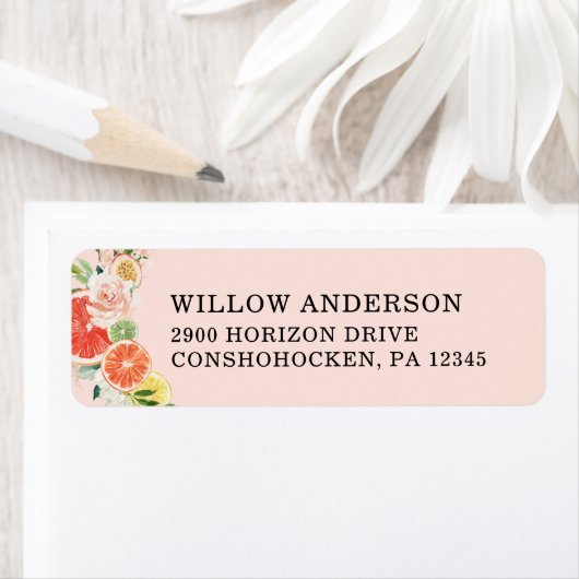 Verzendlabels voor tropische citrusvruchten Vrijge Etiket (Insitu)