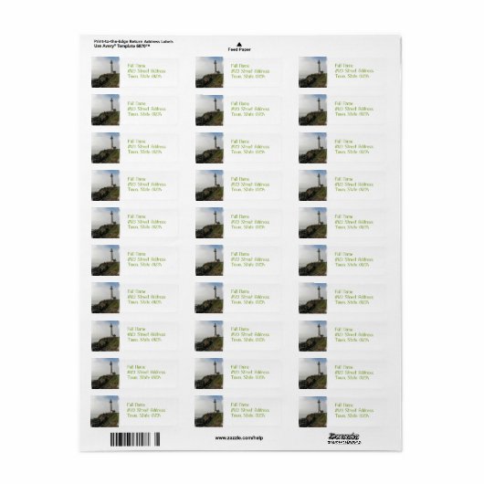 Verzendlabels voor vuurtoren etiket (Full Sheet)