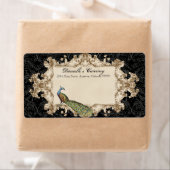 Verzendlabels - zwarte  pacock & etchings etiket (Insitu)