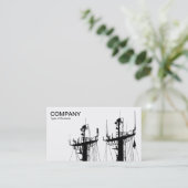 Verzendmasten - wit visitekaartje (Staand voorkant)