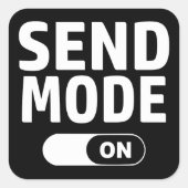 Verzendmodus ingeschakeld vierkante sticker (Voorkant)