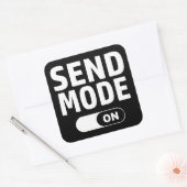 Verzendmodus ingeschakeld vierkante sticker (Envelop)
