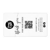 Verzendpakket QR Code Logo Wit Doos Verzegeling La Etiket (Voorkant)