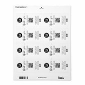Verzendpakket QR Code Logo Wit Doos Verzegeling La Etiket (Full Sheet)