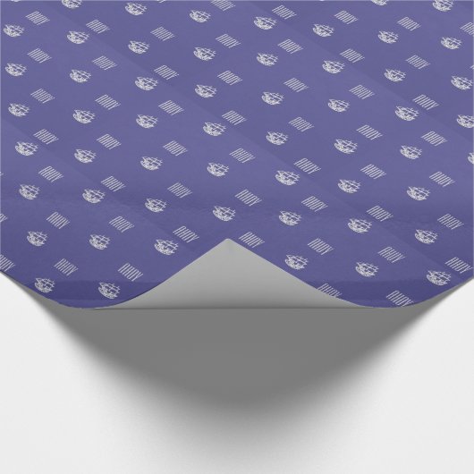 Verzendpapier, Nautical Blue Wrapping Paper Cadeaupapier (Hoek)