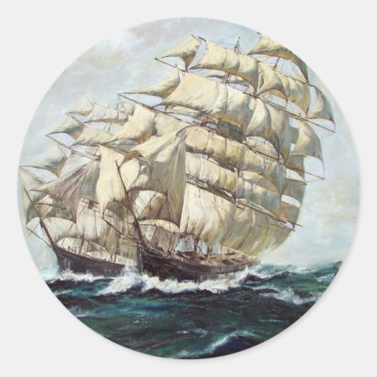 Verzendschepen Ronde Sticker (Voorkant)