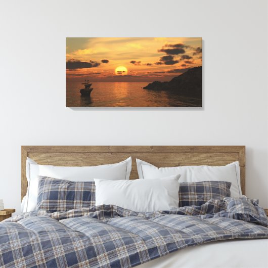 Verzendschip Canvas Afdruk (Insitu (Slaapkamer))