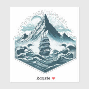 Verzendschip Sticker