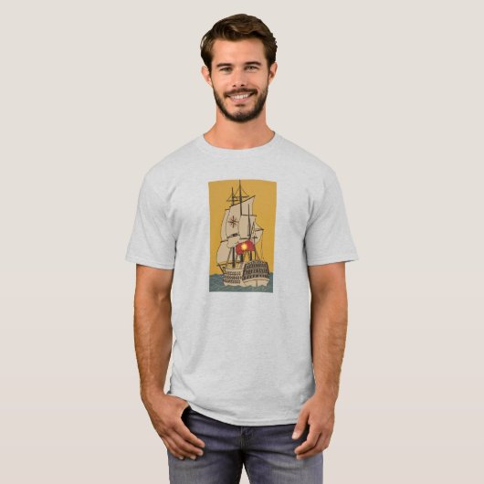 Verzendschip T-shirt (Voorkant volledig)