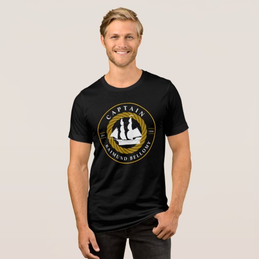 Verzendschip Tri-Blend Shirt (Voorkant volledig)