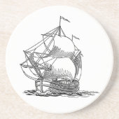 Verzendschip Zandsteen Onderzetter (Voorkant)