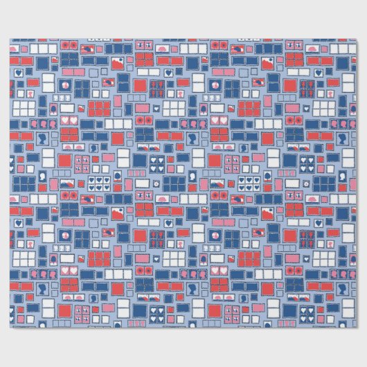 Verzendstempel afdrukken cadeaupapier (Vlak)