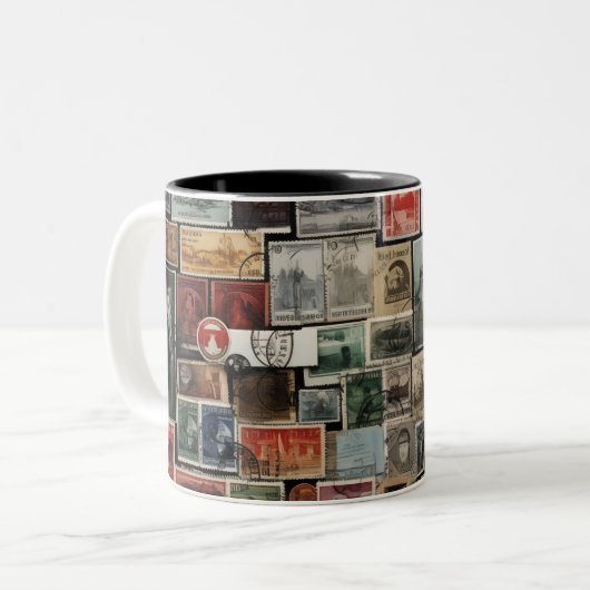 Verzendstempel Knolling Tweekleurige Koffiemok (Voorkant links)