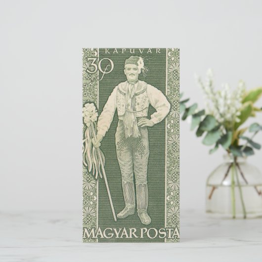 Verzendstempel van Magyar Bedankkaart (Staand voorkant)