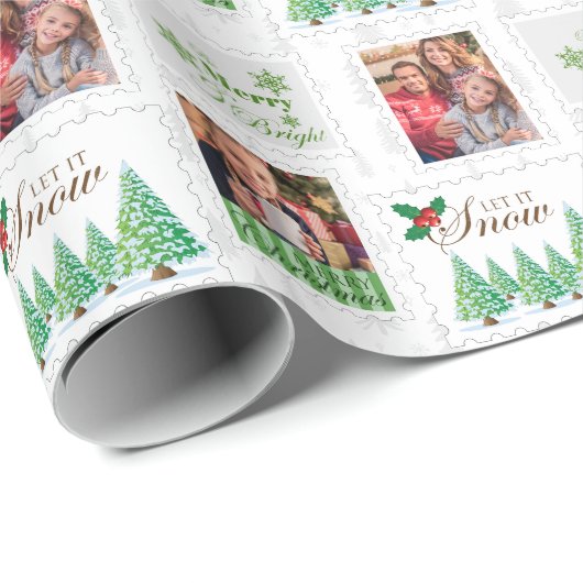 Verzendstempels Aangepaste foto Cadeaupapier (Rol Hoek)