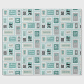 Verzendstempels baby cadeaupapier (Vlak)