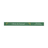 Verzendstickers, Smaragdgroen & Goud (Individueel)