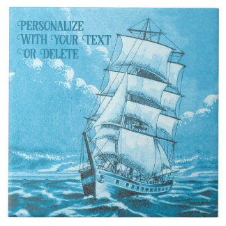 Verzendzeemann Nautical Blue  Aangepast Tegeltje