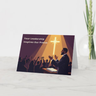 Verzenskaart waardering pastor feestdagen kaart