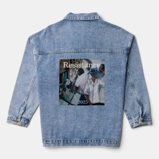 Verzet 2025 kunst van Janie McGee Denim Jacket