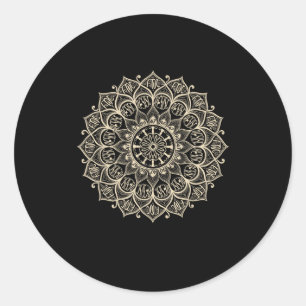 Verzet 8647 Trump Mandala Politieke Verzet Fem Ronde Sticker