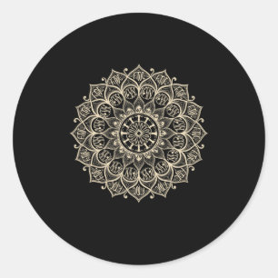Verzet 8647 Trump Mandala Politieke Verzet Fem Ronde Sticker