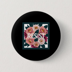 Verzet - Anti Trump bloemrijke politieke protest Ronde Button 5,7 Cm