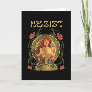 Verzet Art Nouveau Mucha Anti-trump Vrouwen Femini Kaart