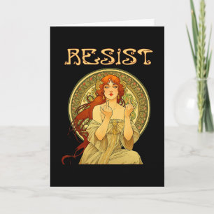 Verzet Art Nouveau Mucha Anti-trump Vrouwen Femini Kaart