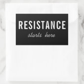 Verzet begint hier - Politiek protest Rechthoekige Sticker (Tas)