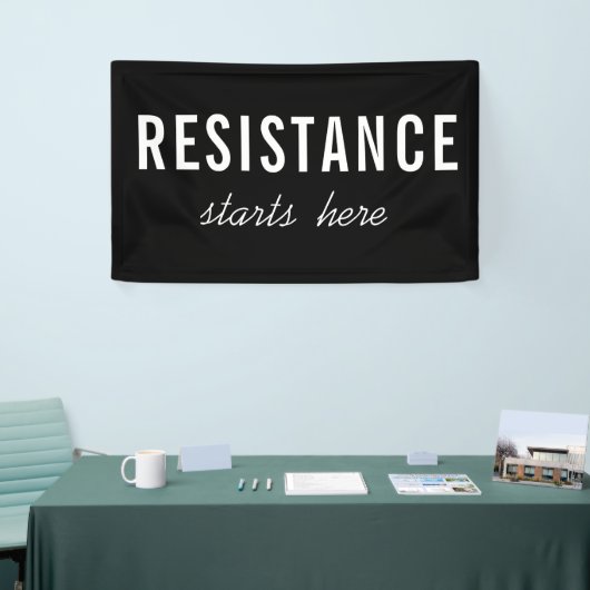 Verzet begint hier politieke protestmars spandoek (Beurs)