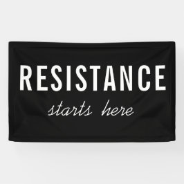 Verzet begint hier politieke protestmars spandoek