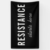 Verzet begint hier politieke protestmars spandoek (Verticaal)