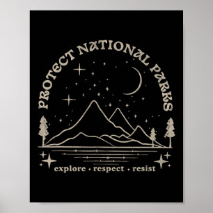 Verzet Bescherm Onze Nationale Parken Grafisch Ant Poster