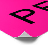 Verzet & Blijf volhouden roze Poster (Hoek)