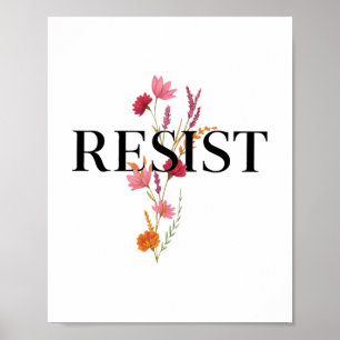 Verzet Bloem Politiek Feministisch Vrouwenrechten  Poster
