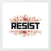 Verzet Bloemige Anti Trump Politieke Protest Raamsticker (Vel)