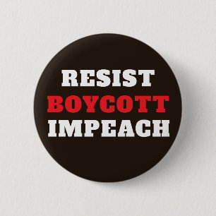 Verzet Boycot Impeach  Ronde Button 5,7 Cm