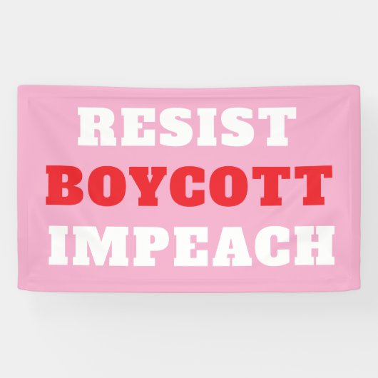 Verzet Boycot Impeach  Spandoek (Horizontaal)
