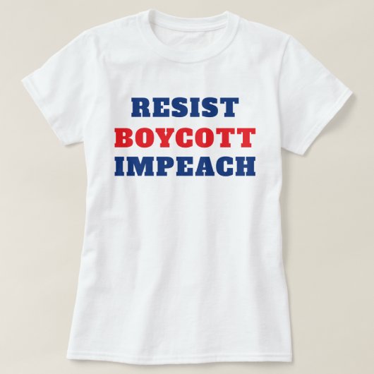 Verzet Boycot Impeach  T-shirt (Design voorkant)