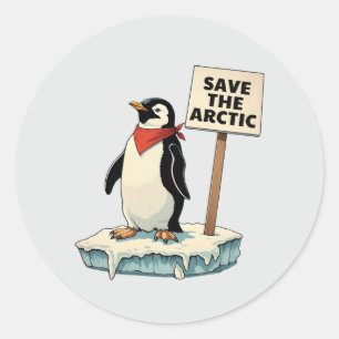 Verzet: de pinguïn vecht terug tegen het tarief ronde sticker
