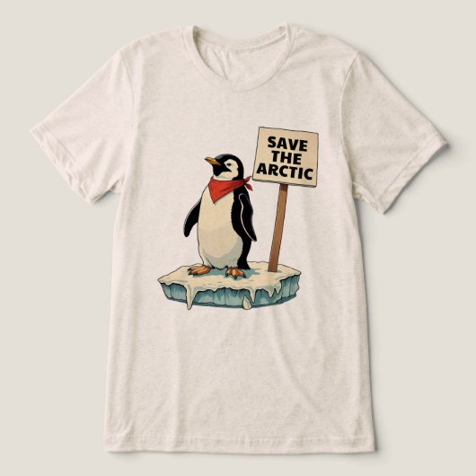 Verzet: de pinguïn vecht terug tegen het tarief Tri-Blend shirt (Design voorkant)
