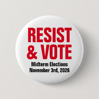 Verzet en Stem - Anti Trump Tussenverkiezingen Ronde Button 5,7 Cm