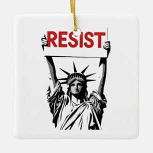 Verzet Fascisme Bloem transgender LGBTQ Anti-Trump Keramisch Ornament